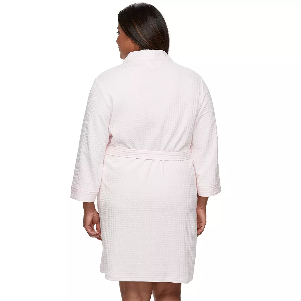 Plus Size Croft & Barrow® Waffle-Knit Kimono Robe 4 Plus Size Croft & Barrow® Waffle-Knit Kimono Robe - Image 2