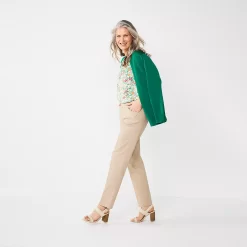 Women's Croft & Barrow® Effortless Stretch Pull-On Straight-Leg Pants -Croft & Barrow 3354493 ALT2