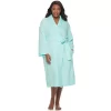 Plus Size Croft & Barrow® Shawl-Collar Waffle Robe -Croft & Barrow 3445495 Aqua