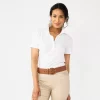 Women's Croft & Barrow® Essential Classic Pique Polo Shirt -Croft & Barrow 3508798 White