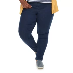 Plus Size Croft & Barrow® Pull-On Tapered-Leg Jeans -Croft & Barrow 379623 ALT50