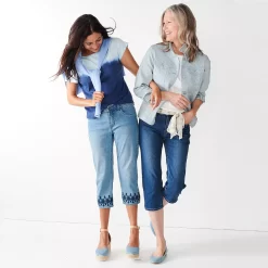 Women's Croft & Barrow® Comfort Waist Denim Capris 10 Women's Croft & Barrow® Comfort Waist Denim Capris -Croft & Barrow 3987731 ALT3