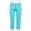 Women's Croft & Barrow® Comfort Waist Denim Capris -Croft & Barrow 3987731 Turquoise