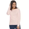 Petite Croft & Barrow® Crewneck Long-Sleeve Tee 2 Petite Croft & Barrow® Crewneck Long-Sleeve Tee -Croft & Barrow 4474951 Light Pink
