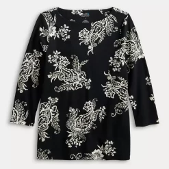 Women's Croft & Barrow® Boatneck Top -Croft & Barrow 4556649 ALT5