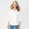 Women's Croft & Barrow® Essential Comfort Stretch Shirt -Croft & Barrow 4676876 White