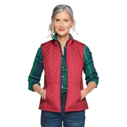 Women's Croft & Barrow® Woven Quilted Vest