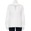 Plus Size Croft & Barrow® Zip-Front Fleece Jacket -Croft & Barrow 5152260 White