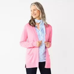 Women's Croft & Barrow® Open-Front Cardigan
