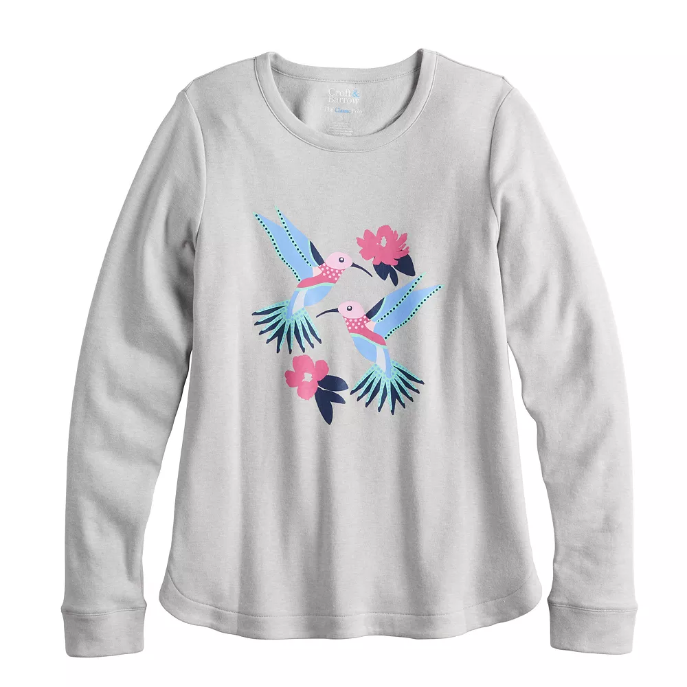 Women's Croft & Barrow® Athleisure Crewneck Sweatshirt 5 Women's Croft & Barrow® Athleisure Crewneck Sweatshirt - Image 3