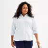 Plus Size Croft & Barrow® Essential Comfort Stretch Shirt 1 Plus Size Croft & Barrow® Essential Comfort Stretch Shirt -Croft & Barrow 5361455 Blue Simple Stripe