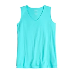 Women's Croft & Barrow® Soft V-Neck Tank -Croft & Barrow 5508023 ALT5