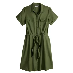 Women's Croft & Barrow® Utility Shirt Dress -Croft & Barrow 5576956 ALT5