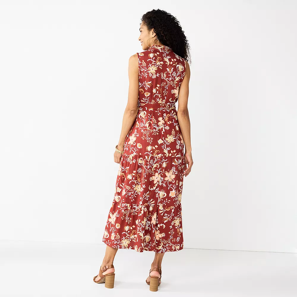 Women's Croft & Barrow® Sleeveless Maxi Shirtdress 4 Women's Croft & Barrow® Sleeveless Maxi Shirtdress - Image 2