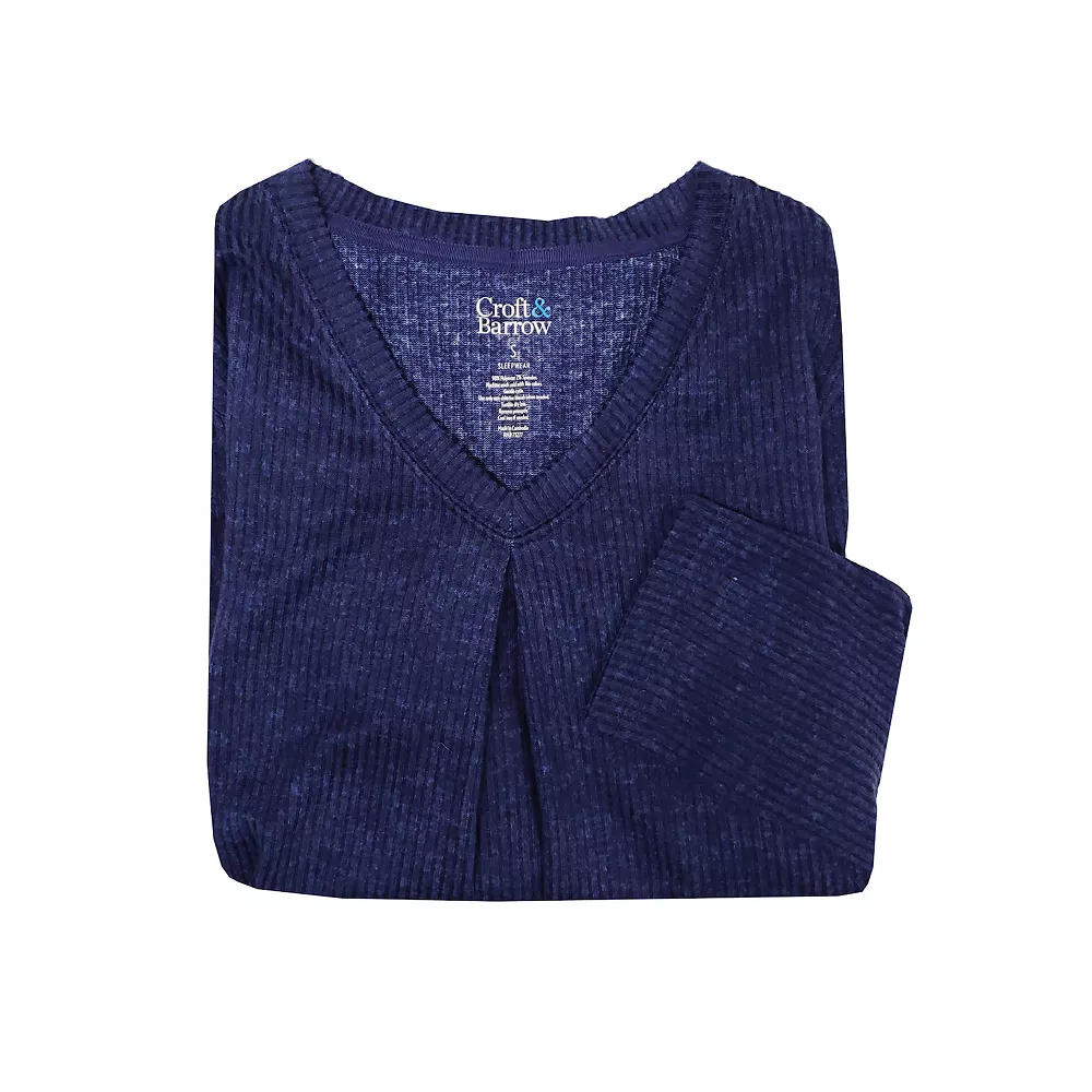 Plus Size Croft & Barrow® Whisperluxe Long Sleeve Pajama Top 6 Plus Size Croft & Barrow® Whisperluxe Long Sleeve Pajama Top - Image 4