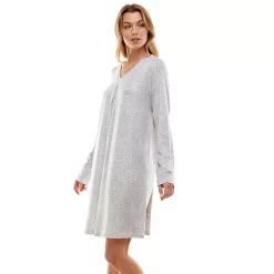 Women's Croft & Barrow® Whisperluxe Long Sleeve Sleepshirt -Croft & Barrow 5597048 ALT2