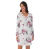 Women's Croft & Barrow® Cozy Long Sleeve Smocked Nightgown -Croft & Barrow 5637634 White Large Floral
