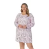 Plus Size Croft & Barrow® Cozy Long Sleeve Smocked Nightgown 1 Plus Size Croft & Barrow® Cozy Long Sleeve Smocked Nightgown -Croft & Barrow 5637636 Pink Floral Paisley