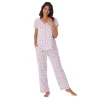 Women's Croft & Barrow® Cozy Short Sleeve Button-Front Pajama Top & Pajama Pants Sleep Set 2 Women's Croft & Barrow® Cozy Short Sleeve Button-Front Pajama Top & Pajama Pants Sleep Set -Croft & Barrow 5637639 Pink Ditsy Floral