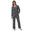 Women's Croft & Barrow® Cozy Long Sleeve Pajama Top & Pajama Pants Sleep Set 1 Women's Croft & Barrow® Cozy Long Sleeve Pajama Top & Pajama Pants Sleep Set -Croft & Barrow 5637643 Black Toile