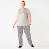 Plus Size Croft & Barrow® Short Sleeve Pajama Top & Pajama Pants Sleep Set
