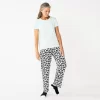 Petite Croft & Barrow® Short Sleeve Pajama Top & Pajama Pants Sleep Set -Croft & Barrow 5666790 White Scottie