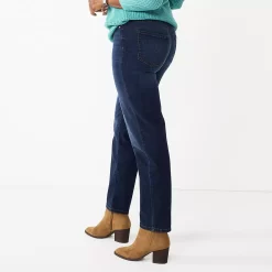 Women's Croft & Barrow® Sateen Straight Leg Jeans -Croft & Barrow 5670337 ALT2