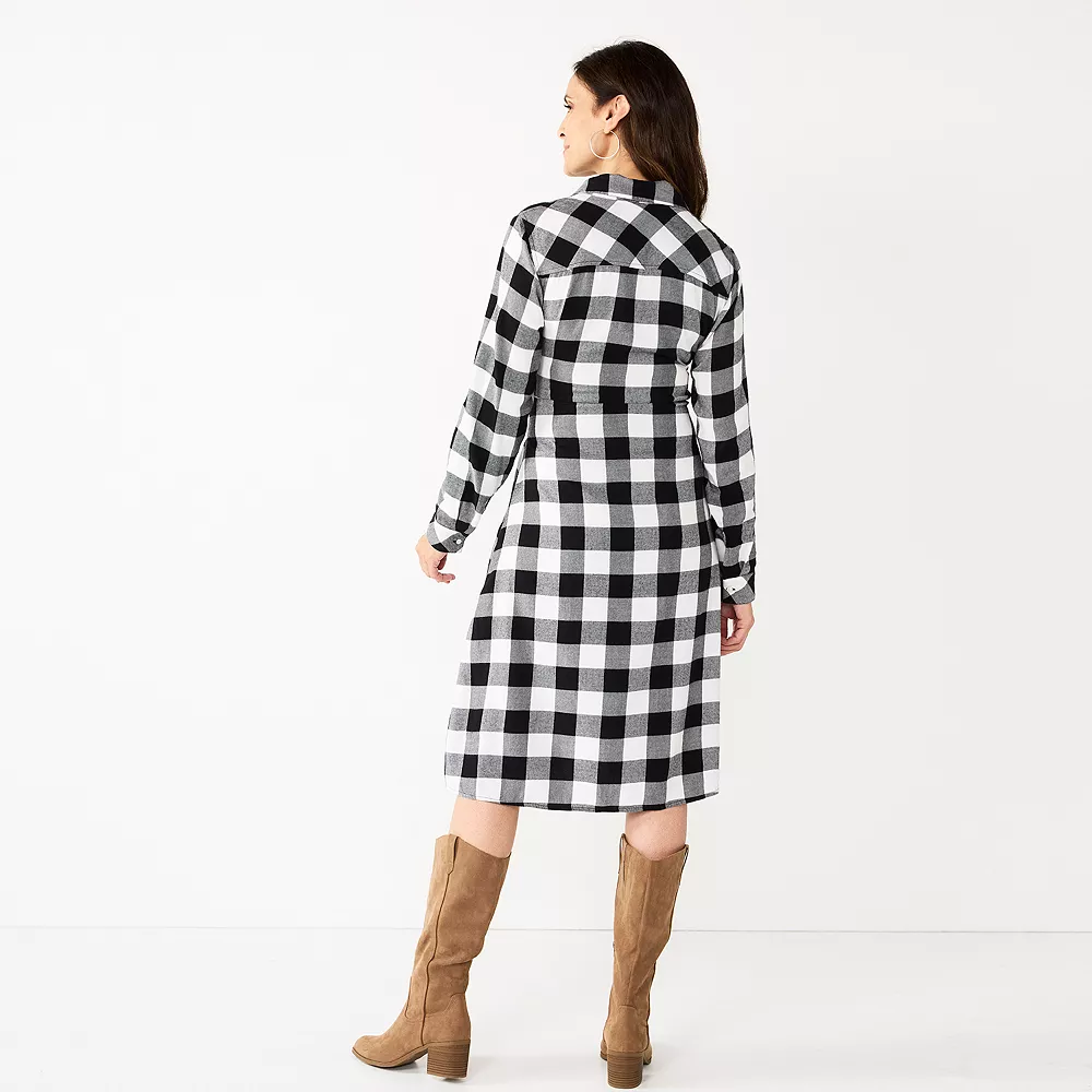 Women's Croft & Barrow® Knot-Waist Shirt Dress 4 Women's Croft & Barrow® Knot-Waist Shirt Dress - Image 2