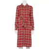 Women's Croft & Barrow® Knot-Waist Shirt Dress -Croft & Barrow 5700435 Red Plaid
