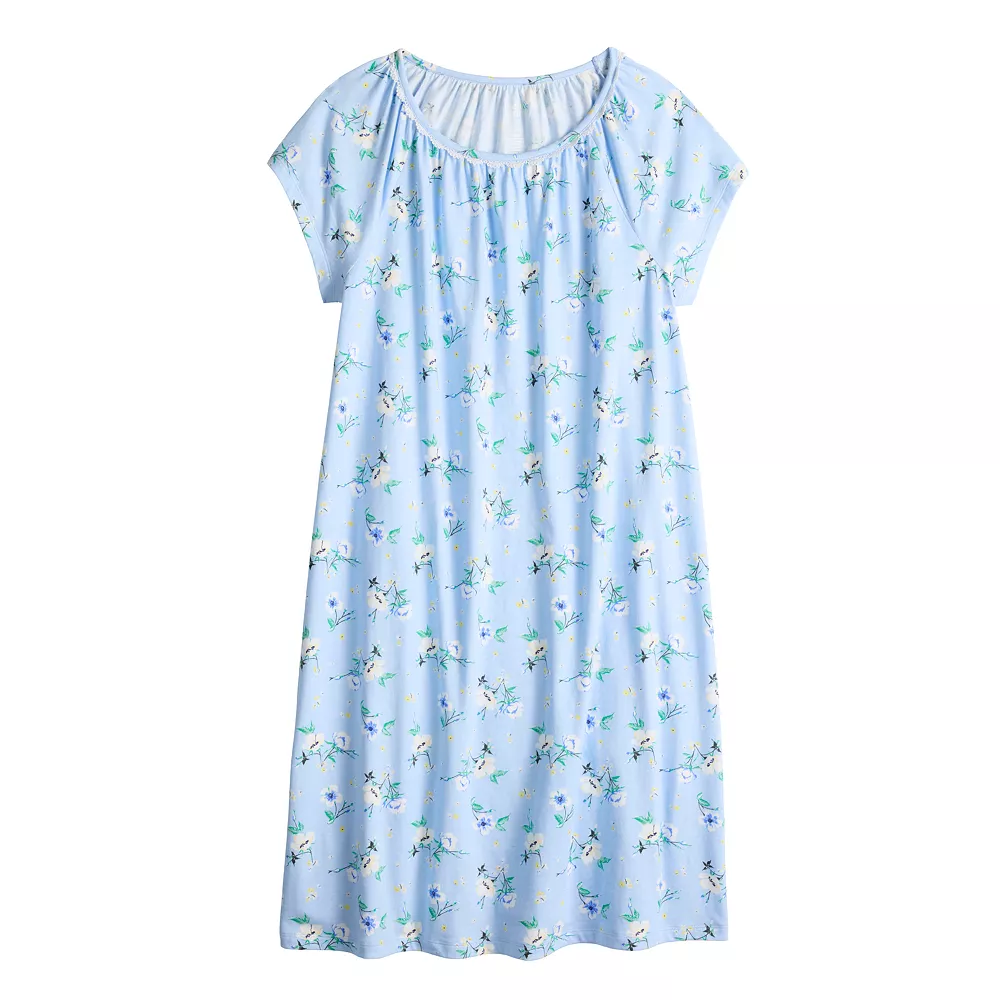 Women's Croft & Barrow® Short Sleeve Cotton Nightgown 5 Women's Croft & Barrow® Short Sleeve Cotton Nightgown - Image 3