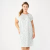 Plus Size Croft & Barrow® Short Sleeve Cotton Nightgown -Croft & Barrow 5708275 White Buds