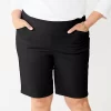 Plus Size Croft & Barrow® Effortless Stretch Bermuda Shorts 2 Plus Size Croft & Barrow® Effortless Stretch Bermuda Shorts -Croft & Barrow 5770798 Black