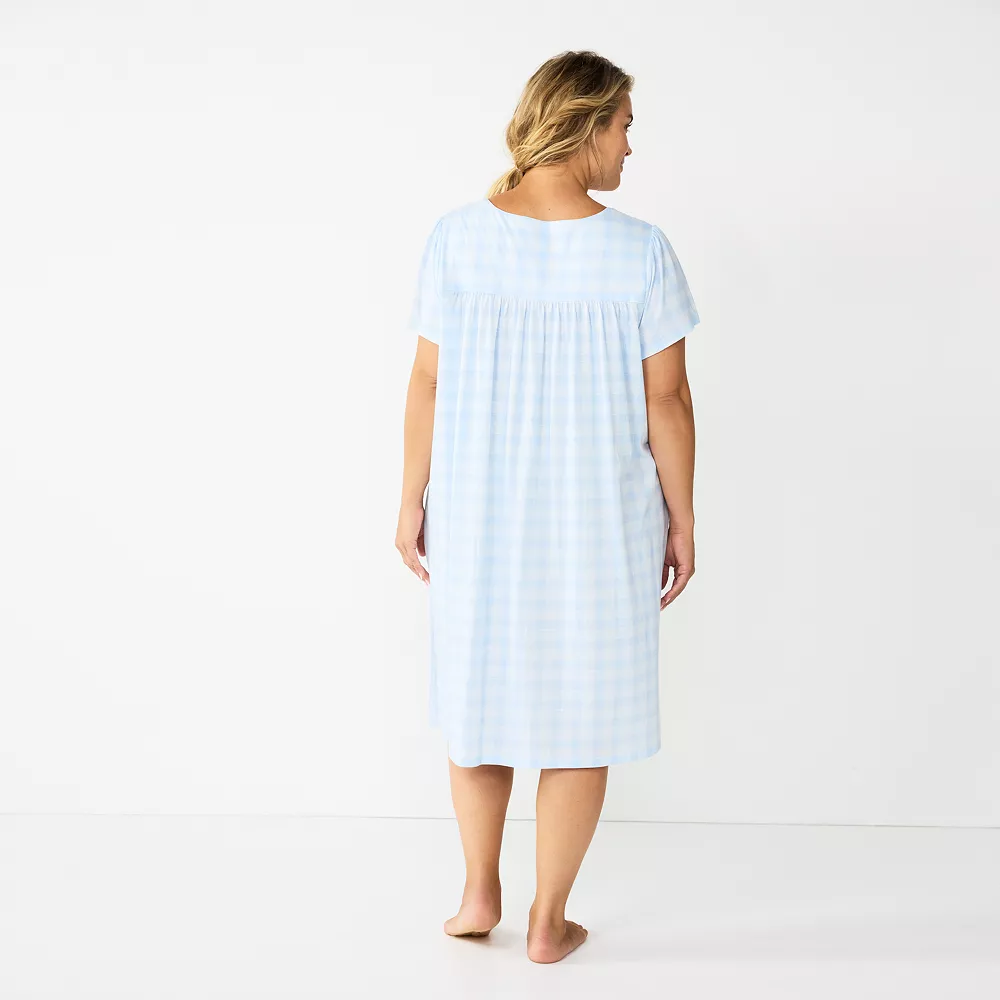Plus Size Croft & Barrow® Short Sleeve Knit Nightgown 4 Plus Size Croft & Barrow® Short Sleeve Knit Nightgown - Image 2