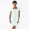 Women's Croft & Barrow® Short Sleeve Knit Nightgown 2 Women's Croft & Barrow® Short Sleeve Knit Nightgown -Croft & Barrow 5773731 Mint Butterfly