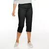 Petite Croft & Barrow® Effortless Stretch Mid-Rise Capri Pants -Croft & Barrow 5774945 Black