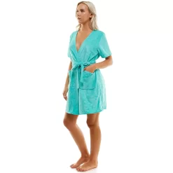 Women's Croft & Barrow® Short Sleeve Terry Wrap Robe -Croft & Barrow 5796057 ALT2