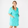 Plus Size Croft & Barrow® Short Sleeve Terry Wrap Robe -Croft & Barrow 5796060 Aqua Shore