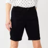 Women's Croft & Barrow® Comfort Waist Chino Shorts -Croft & Barrow 5971100 Black