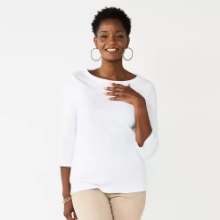 Women's Croft & Barrow® Boatneck Top