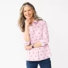 Petite Croft & Barrow® Essential Comfort Stretch Shirt 2 Petite Croft & Barrow® Essential Comfort Stretch Shirt -Croft & Barrow 6224724 Lilac Floral