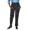 Women's Croft & Barrow® Easy Knit Straight-Leg Pants -Croft & Barrow 6231826 Black Floral