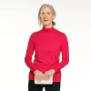 Women's Croft & Barrow® Essential Long-Sleeve Mockneck Top 1 Women's Croft & Barrow® Essential Long-Sleeve Mockneck Top -Croft & Barrow 6264717 Red Silk